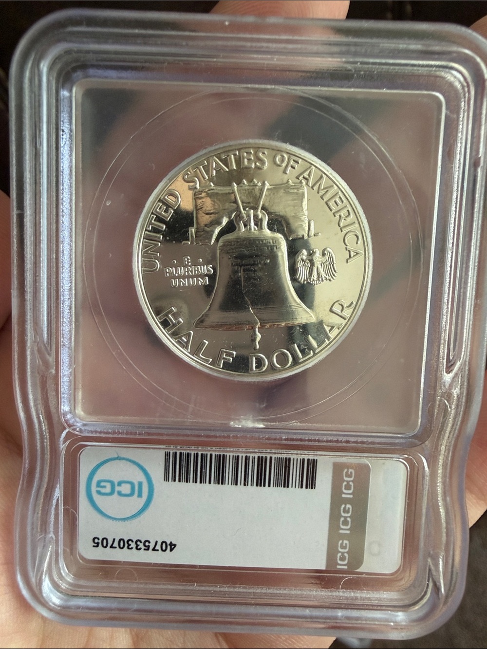 2pc LOT •FRANKLIN HALF DOLLAR• Graded ICG PR-67 >> 1961 & 1963 - Picture 5 of 8